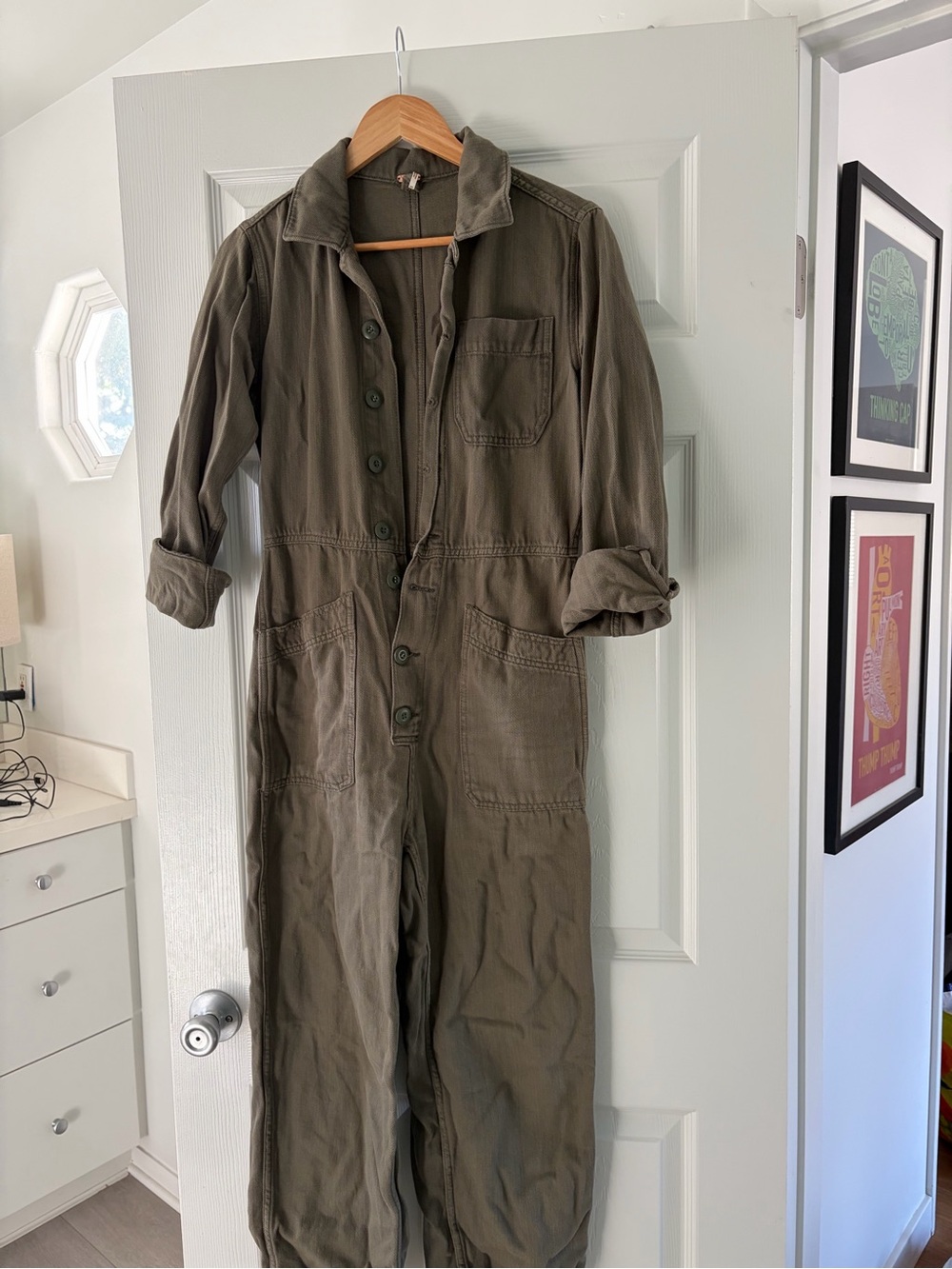 Olive Green Utility Jumpsuit